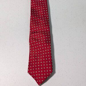 Summit Hill Red Paisley 100% Silk Made In Italy Necktie